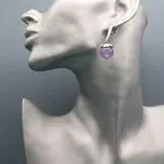 Серьги с лавандовым аметистом