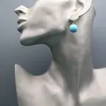 Авторские украшения с бирюзой. Серьги.