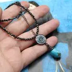Колье с подвеской из аризонской бирюзы