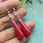 Длинные серьги с агатом
