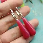 серьги с гранатом и агатом