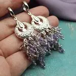 Аметистовые серьги