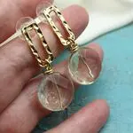 Серьги с лимонными цитринами