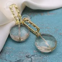 Серьги с натуральными цитринами