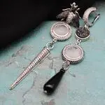 Серьги с друзами и агатами