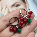 Серьги конго с камнями