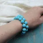 Браслет из голубой бирюзы