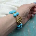 Браслет из золота и бирюзы