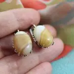 Винтажные серьги с агатами