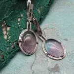 Стильные серьги с флюоритом