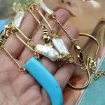 Авторские украшения с бирюзой и жемчугом