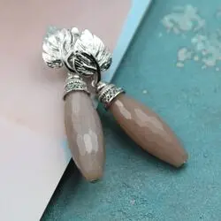 Серьги авторские с натуральными камнями