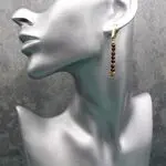 Серьги с альмадинами - гранатами