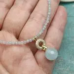 Ожерелье с аквамарином