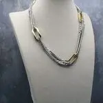 Украшения с золотыми и серебряными цепями
