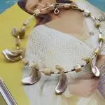 Авторские украшения в этностиле с перламутром