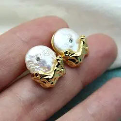 Серьги с барочным жемчугом