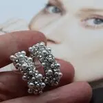 Серьги с жемчугом и цирконами