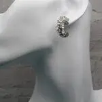 Серьги кольца с жемчугом
