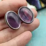 Серьги с флюоритом