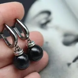 Серьги с соколиным камнем