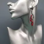 Серьги в стиле гранж - серьги с кораллами