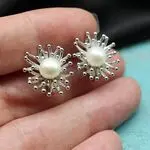 Классические серьги с жемчугом