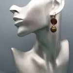 Серьги из яшмы и меди