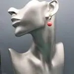Авторские серьги с кораллом
