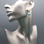 Серьги с голубыми камнями