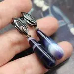 Агатовые серьги