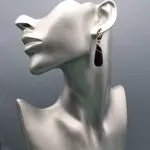 Серьги капли с натуральными камнями