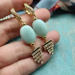 Серьги с амазонитом