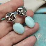 Стильные серьги с амазонитом
