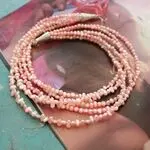 Колье с розовым жемчугом