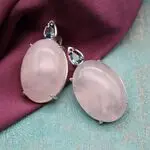 Серьги с розовыми камнями