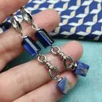 Серьги с содалитом
