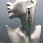 Серьги с богемским стеклом