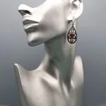 Серьги вечерние с камнями