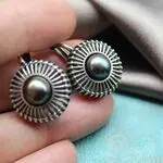 Стильные серьги с натуральным жемчугом