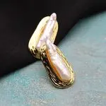 Серьги с барочным жемчугом бива
