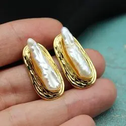 Серьги с барочным жемчугом
