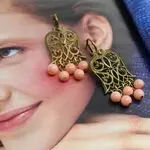 Серьги с розовыми кораллами