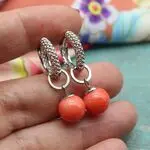 Серьги конго с подвесками