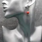 Авторские украшения с подвесками из розового корала