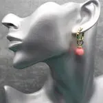 Авторские серьги с кораллом
