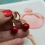 Стильные серьги с натуральными кораллами
