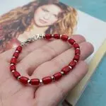 Браслет коралловый - красный коралл