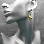Серьги биколор с ракушками