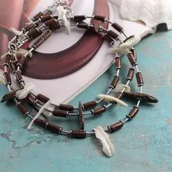 Колье с деревом и перламутром - авторские украшения